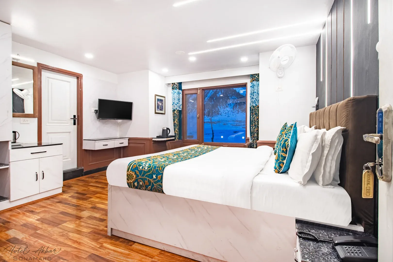 Luxurious modern hotel bedroom interior design
